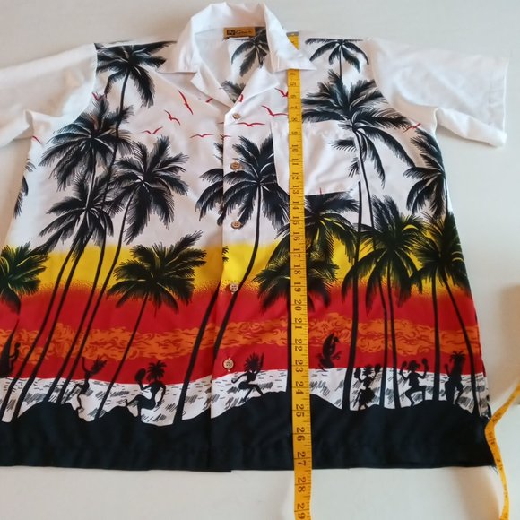 INGear Hawaiian palm tree patterned lightweight short sleeve Shirt size M - Picture 4 of 7
